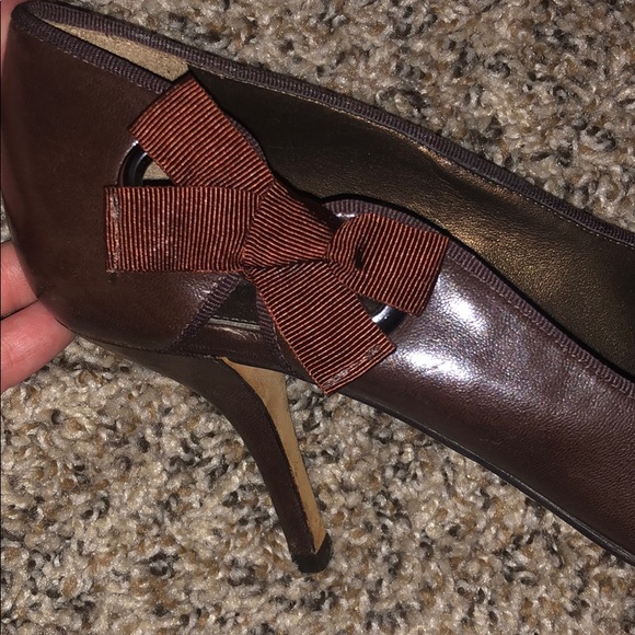 Women’s Antonio Melani Brown peep toe heels - Picture 5 of 8